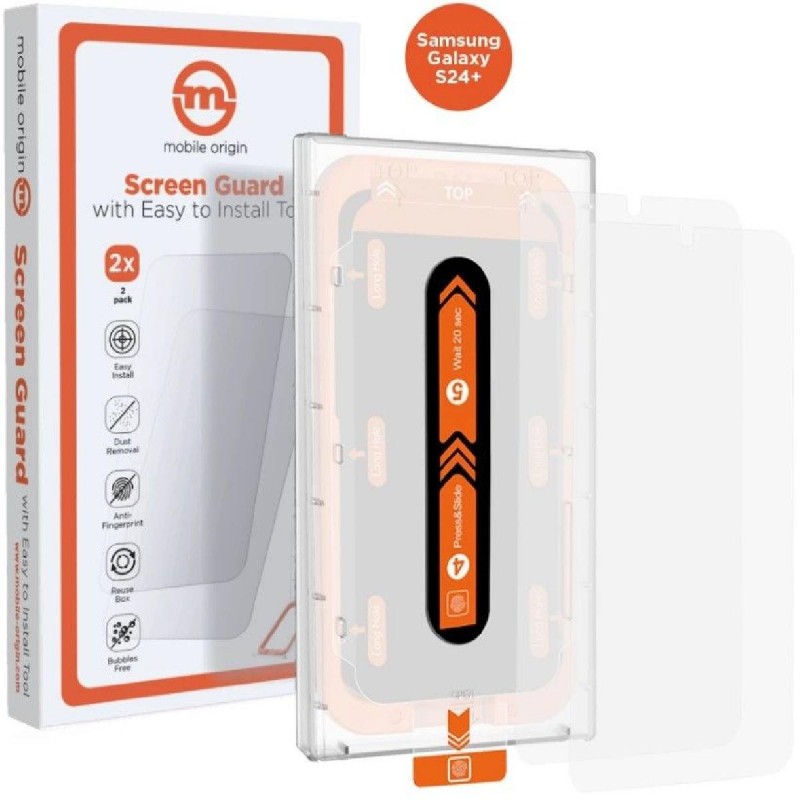 Mobile Origin Screen Guard with Install Tool for Samsung Galaxy S24+ (SGA-GS24P) 2-Pack