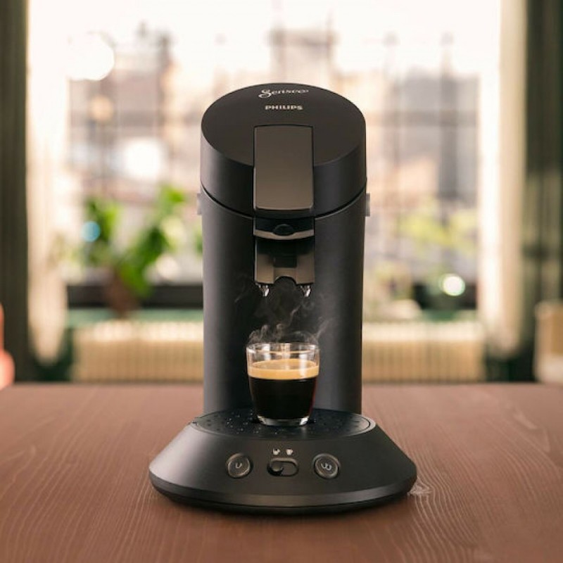 Philips Sense Original Plus Καφετιέρα για Κάψουλες Senseo Πίεσης 1bar (CSA210/61) Black
