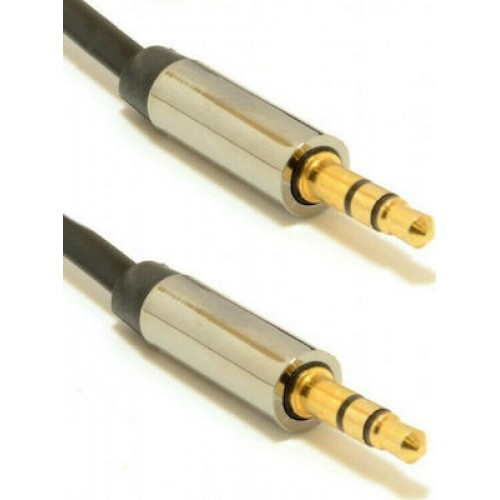Cablexpert Καλώδιο 3.5mm male - 3.5mm male Μαύρο 0.75m (CCAP-444-0.75M)