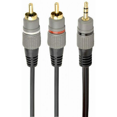 Cablexpert Καλώδιο 3.5mm male - 2x RCA male Μαύρο 2.5m (CCA-352-2.5M) Cablexpert Καλώδιο 3.5mm male - 2x RCA male Μαύρο 2.5m (CCA-352-2.5M)