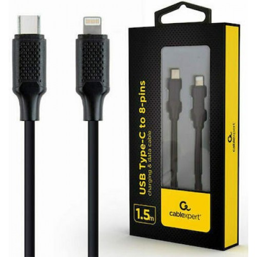 Cablexpert USB-C to Lightning Cable Μαύρο 1.5m (CC-USB2CM8PM-1.5M)