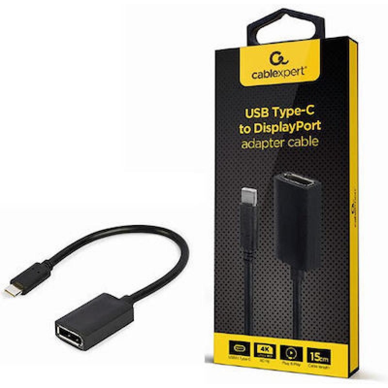 Cablexpert Μετατροπέας USB-C male σε DisplayPort female (A-CM-DPF-02)