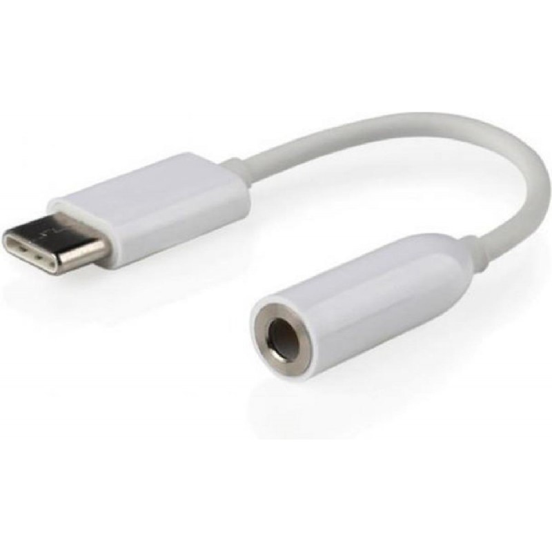 Gembird Μετατροπέας USB-C female σε 3.5mm female Λευκό 1τμχ (A-CM-3.5F-01)