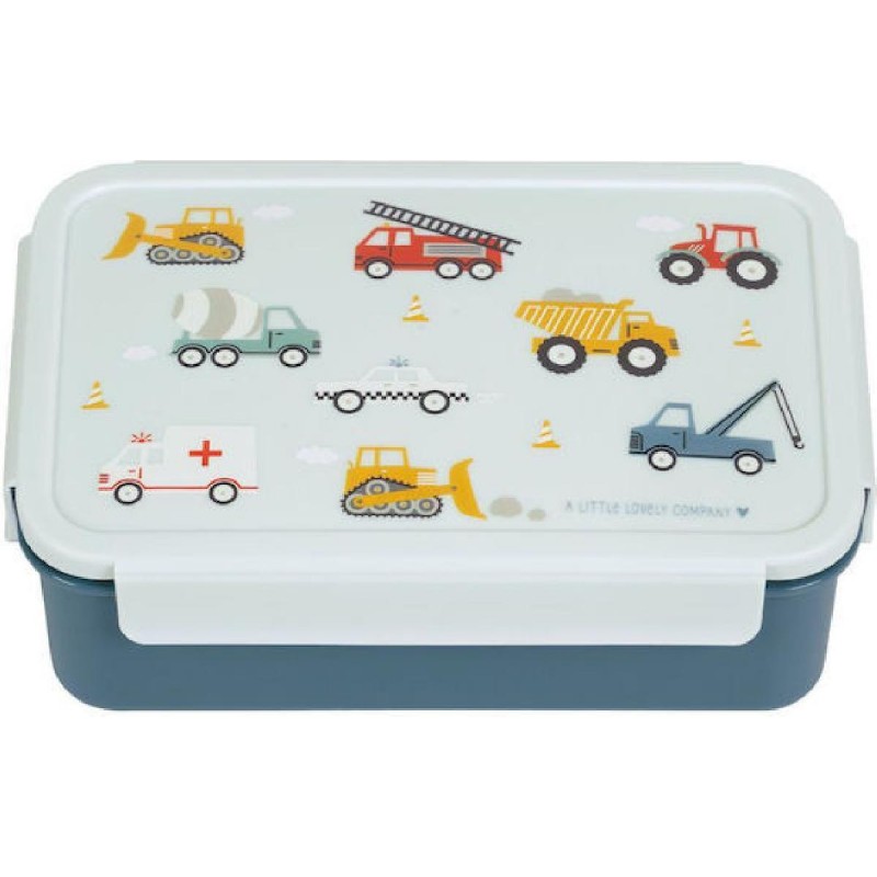 A Little Lovely Company Vehicles Πλαστικό Παιδικό Δοχείο Φαγητού Μπλε A Little Lovely Company Vehicles Πλαστικό Παιδικό Δοχείο Φαγητού Μπλε