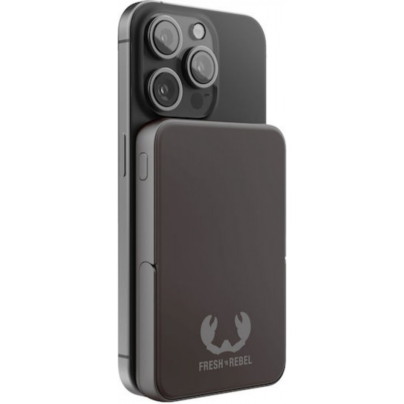 Fresh 'n Rebel Magnetic MagSafe Power Bank 5000mAh με Θύρα USB-C (2PBM5000SG) Storm Grey