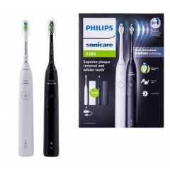 Philips Sonicare 5300 Ηλεκτρική Οδοντόβουρτσα με Αισθητήρα Πίεσης και Θήκη Ταξιδίου (HX7109/01) Λευκή / Μαύρη