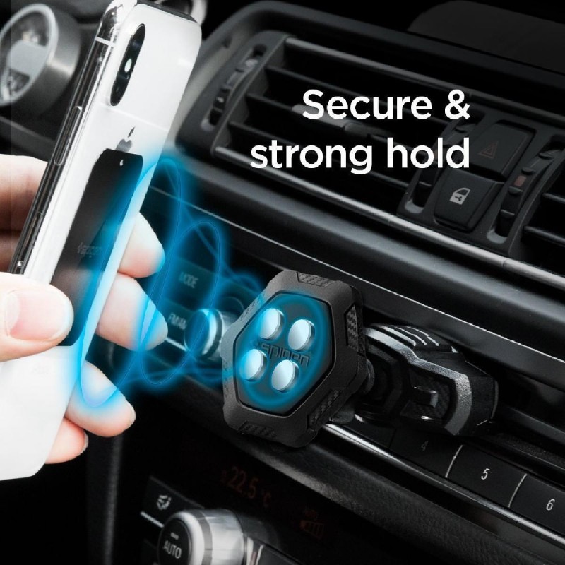 Spigen Kuel QS24 Universal CD Slot Car Phone Holder με Μαγνήτη (000CG21944) Black