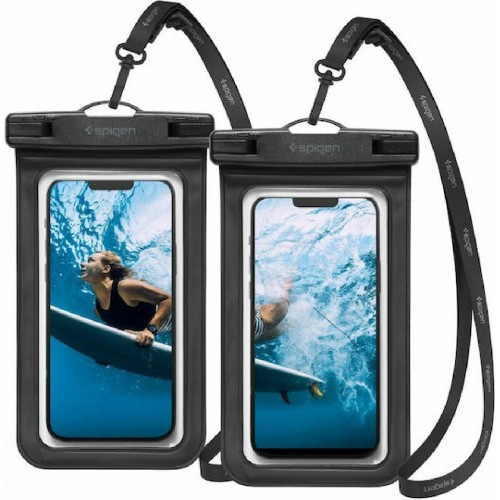 Spigen Universal A601 Waterproof Case 2 Pack Black - (AMP04523)
