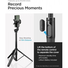 Spigen S560W Bluetooth Selfie Stick with Tripod - Black - (24882-0)