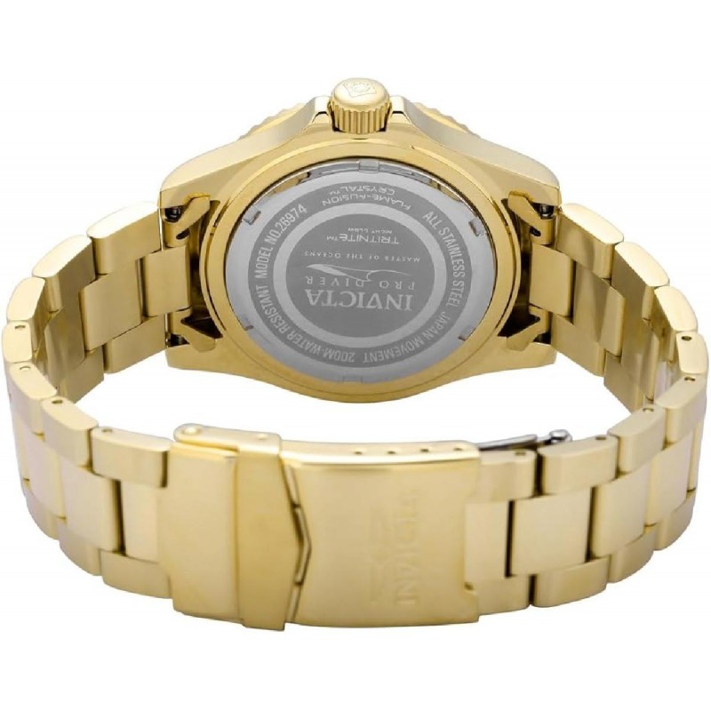 Invicta Pro Diver Ανδρικό Αναλογικό Ρολόι 40mm (26974) Χρυσό / Μπλε