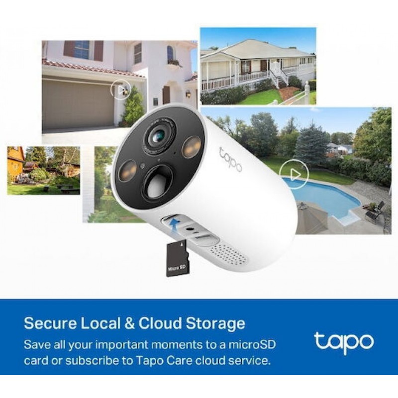 TP-LINK Tapo C425 KIT Κάμερα Παρακολούθησης Full HD+ 4MP Αδιάβροχη Μπαταρίας με Αμφίδρομη Επικοινωνία v2.0