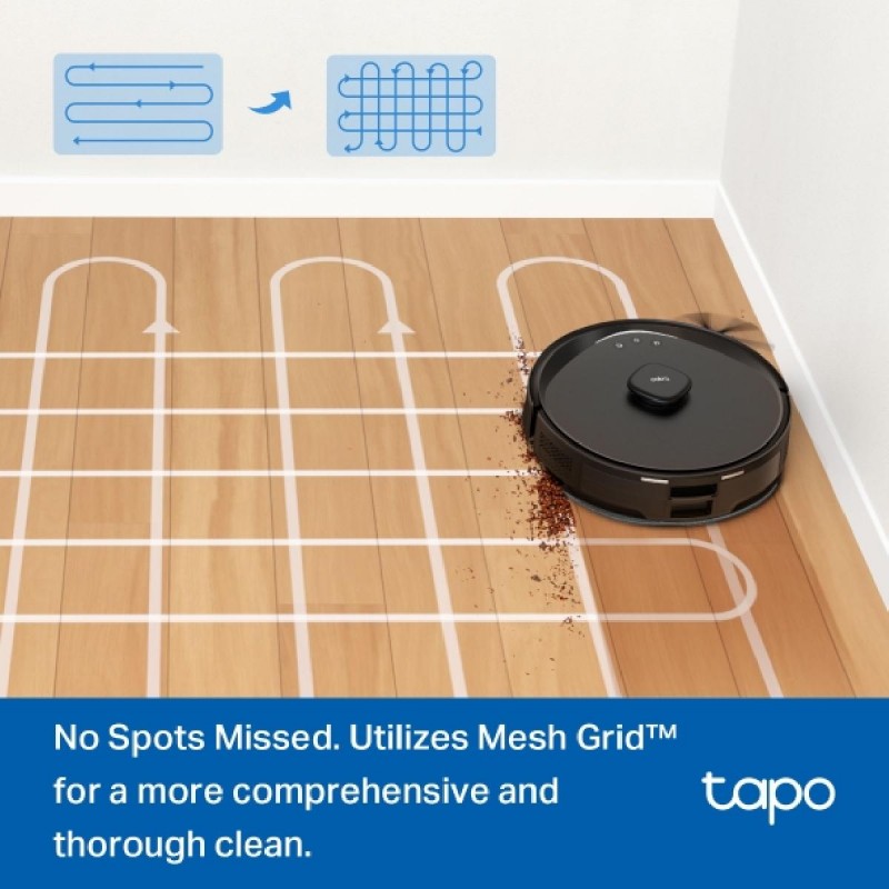 Tp-Link Tapo RV30 Max 5300Pa Hyper Suction Robot Vacuum & Mop Black