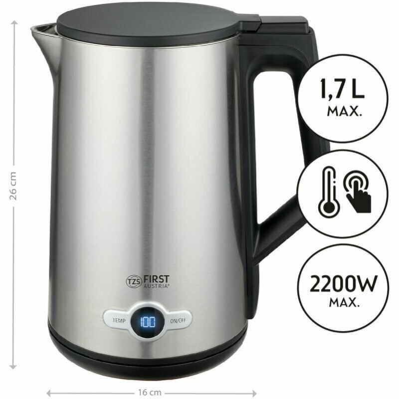 First Austria Βραστήρας Ανοξείδωτος 1,7L 2200W (FA-5407-5) Ασημί First Austria Βραστήρας Ανοξείδωτος 1,7L 2200W (FA-5407-5) Ασημί