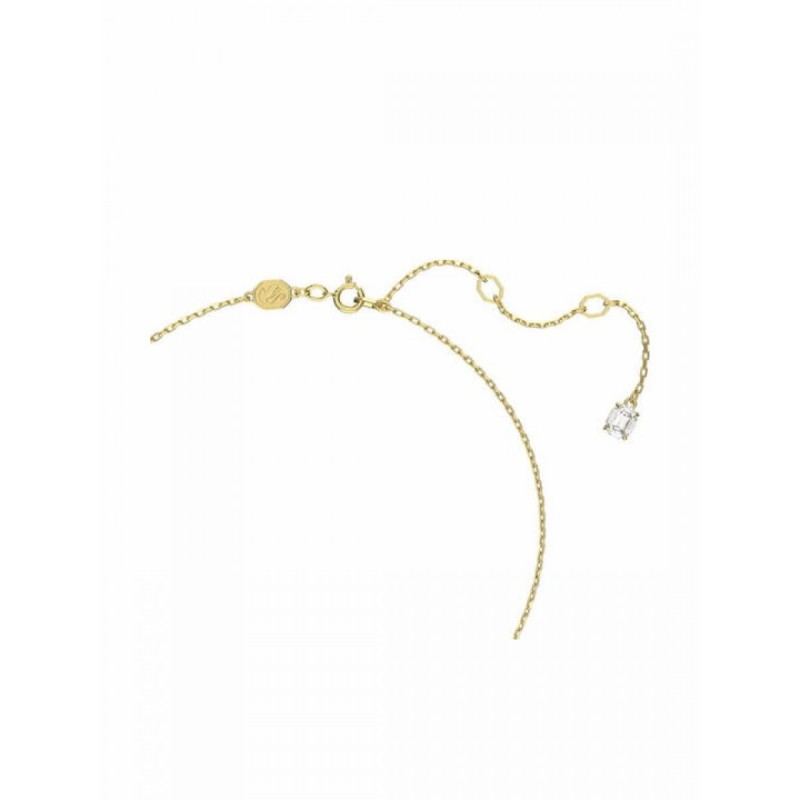 Swarovski Μενταγιόν Stilla σε Στρογγυλή Κοπή με Επιμετάλλωση σε Χρυσαφί Τόνο (5636703) Λευκό