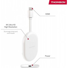 Thomson Cast 150 4K Ultra HD Streaming Dongle (150) White