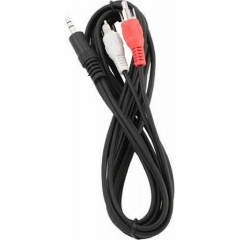 Lamtech Καλώδιο 3.5mm male - RCA male 1.5m (LAM020830) Μαύρο