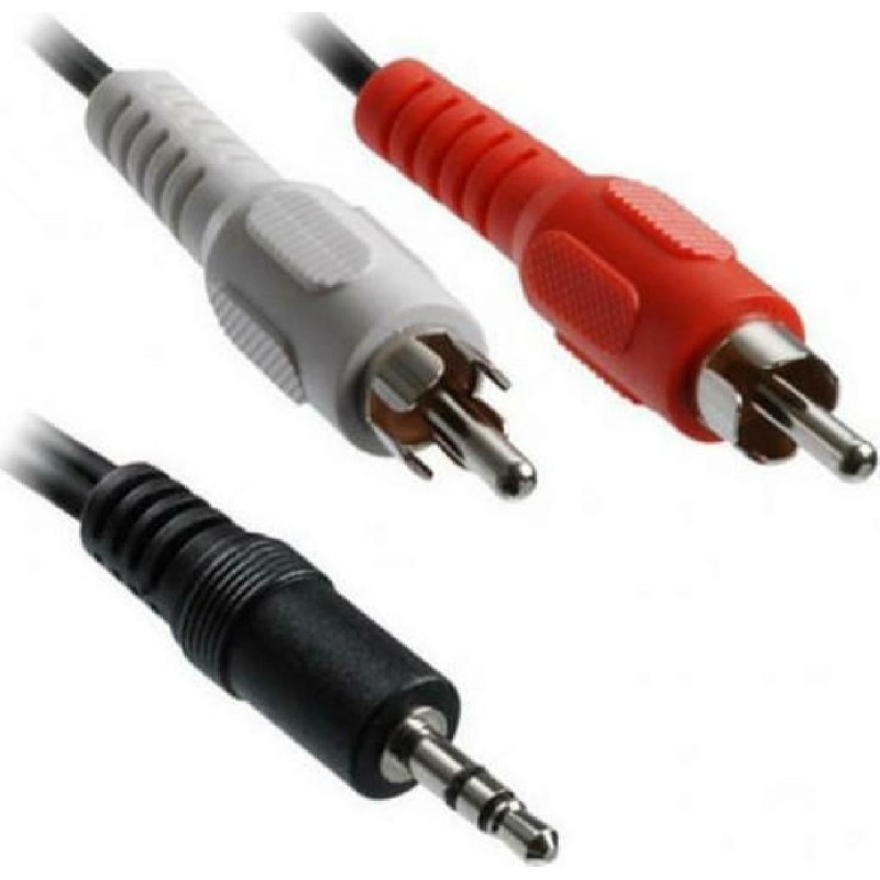 Lamtech Καλώδιο 3.5mm male - RCA male 1.5m (LAM020830) Μαύρο