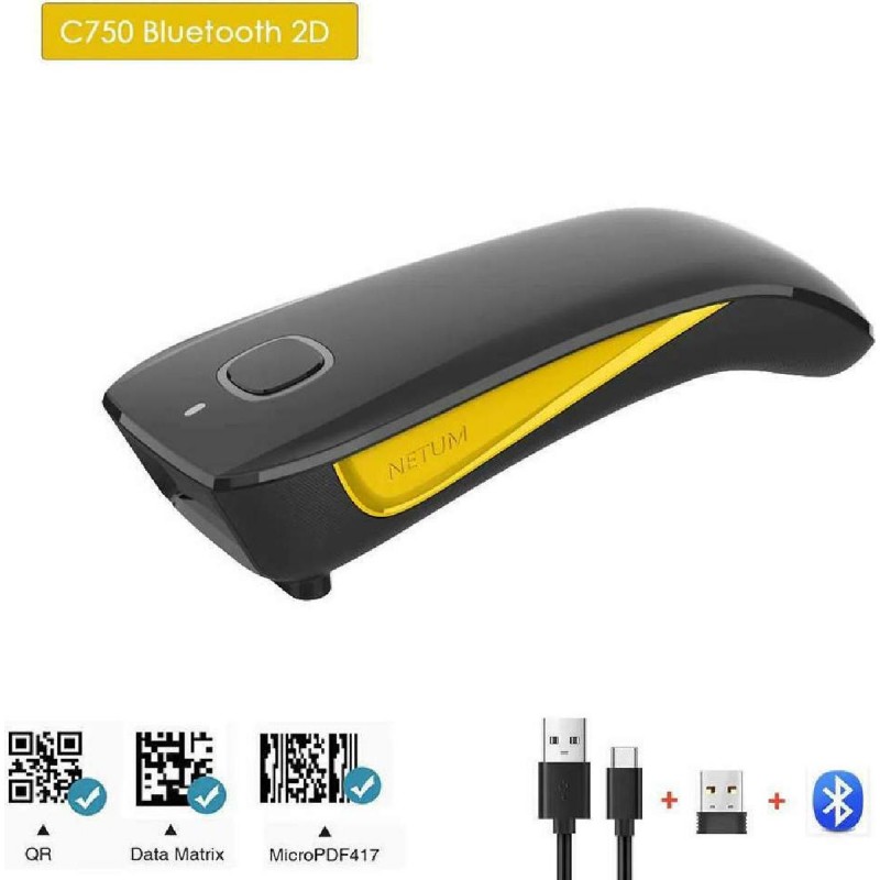 Netum Socket Scanner C750 Ασύρματο με Δυνατότητα Ανάγνωσης 2D και QR Barcodes