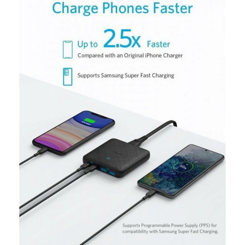 Anker PowerPort Atom III 65W Slim Wall Charger (A2046313) Black