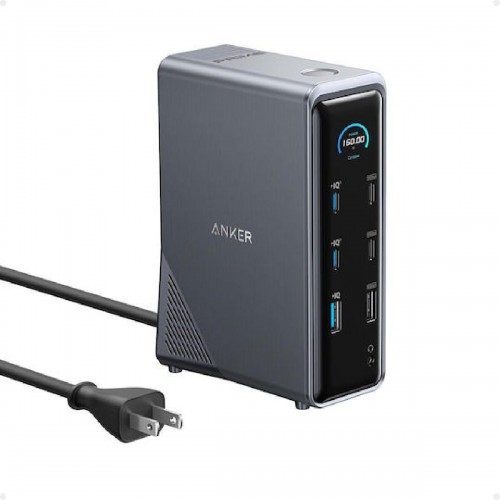 Anker USB-C Docking Station με HDMI 4K PD Ethernet και σύνδεση 2 Οθονών Μαύρο (A83B63A1)