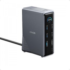 Anker USB-C Docking Station με HDMI 4K PD Ethernet και σύνδεση 2 Οθονών Μαύρο (A83B63A1)