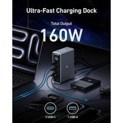 Anker USB-C Docking Station με HDMI 4K PD Ethernet και σύνδεση 2 Οθονών Μαύρο (A83B63A1)